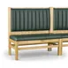 JustChair JBSB-WT-UCH-48-GR1/COM Banquette Bench, Vertical Channel Back, Upholstered Seat, 48" Height 1 image