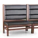 JustChair JBSB-WT-UHC-48-GR1/COM Banquette Bench, Horizontal Channel Back, Upholstered Seat, 48" Height 1 image