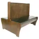 JustChair JEIMPORT-WDB-W 48"L Double Bead Board Back Booth, Wood Back and Seat, 42" Height 1 image