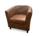 JustChair LA587N-GR1 Lounge Arm Chair, Upholstered Rounded Back, High Arms, German Beech Wood Frame, Grade 1 Uph 1 image