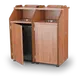 JustChair TRCPT-11SH-DBL-GR2 Trash Receptacle, 45" X 23-1/2" X 48" 1 image