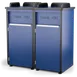 JustChair TRCPT-HPL-DBL-GR2 Trash Receptacle, 45" X 23-1/2" X 48", Double 1 image