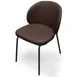 JustChair U34918-GR1 Hospitality Collection Side Chair, Upholstered Contour Back, Black Steel Frame, Grade 1 UPH 1 image