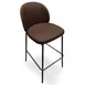 JustChair U34930-COM Bar Stool – 2" Padded Seat, Upholstered Contour Back, Black Steel Frame, Footrest 1 image