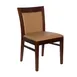 JustChair W55518-GR3 Indoor Side Chair with Upholstered Padded Back and Seat, Beech Wood Frame 1 image