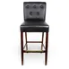 JustChair W58930-GR2 Bar Stool – Tufted Square Back, Pullover Web Seat, Footrest, Beech Wood Frame, Grade 2 1 image