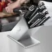 Edlund KBS-2006 Knife Block, 6 Slots, 9" High, Removable, Stainless, Dishwasher Safe, Made in USA 2 image