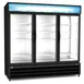 Kelvinator KCHGM72F 81" 3 Glass Door Freezer Merchandiser in Black, 72 cu. ft. 1 image