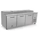 Kelvinator KCHPT92.12 94" 3-Section Refrigerated Pizza Prep Table w/ 3 Doors, 32 cu. ft. 1 image