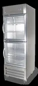 Kelvinator KCHRI27R2HGDR 26" One Section Reach-In Refrigerator w/ 2 Glass Half Doors, Bottom Mounted, Stainless Steel, 23 cu. ft. 1 image