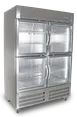 Kelvinator KCHRI54R4HGDR 53" Two Section Reach-In Refrigerator w/ 4 Glass Half Doors, Bottom Mount, Stainless Steel, 49 cu. ft. 1 image
