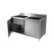 Klinger's Trading CAB3060 60" Two Compartment Sink, 24"W x 24"L Bowl Without Drainboard 1 image
