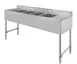 Klinger's Trading DEL42D 72" Four Compartment Sink, 10"W x 14"L Bowl With 2 Drainboards 1 image