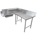 Klinger's Trading DTS-3084R Soiled "L" Shaped Dishtable w/ Right Table, Corner Design, 10" Backsplash 1 image