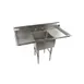 Klinger's Trading ECS12D 52" One Compartment Sink, 16"W x 20"L Bowl With 2 Drainboards 1 image
