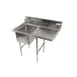 Klinger's Trading ECS1DR24 42" One Compartment Sink, 16"W x 20"L Bowl With Right-Hand Drainboards 1 image