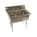 Klinger's Trading ECS2 37" Two Compartment Sink, 16"W x 20"L Bowl Without Drainboard 1 image