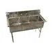 Klinger's Trading ECS3 53" Three Compartment Sink, 16"W x 20"L Bowl Without Drainboard 1 image