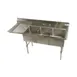Klinger's Trading ECS3DL 68" Three Compartment Sink, 16"W x 20"L Bowl With Left-Hand Drainboard 1 image