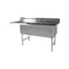 Klinger's Trading EIT2DL 68" Two Compartment Sink, 24"W x 24"L Bowl With Left-Hand Drainboard 1 image