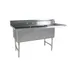 Klinger's Trading EIT2DR 68" Two Compartment Sink, 24"W x 24"L Bowl With Right-Hand Drainboard 1 image