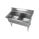 Klinger's Trading EIT2 53" Two Compartment Sink, 24"W x 24"L Bowl Without Drainboard 1 image
