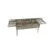 Klinger's Trading HDS42D 100" Four Compartment Sink, 16"W x 20"L Bowl With 2 Drainboards 1 image