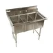 Klinger's Trading MCS3 50" Three Compartment Sink, 15"W x 15"L Bowl Without Drainboard 1 image