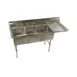 Klinger's Trading MCS3DR 62" Three Compartment Sink, 15"W x 15"L Bowl With Right-Hand Drainboard 1 image