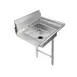 Klinger's Trading SDT60R 60" Straight Soiled Dishtable w/ Right Table, Pre-Rinse Sink, 9" Backsplash 1 image