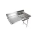 Klinger's Trading UDT48L 48" Undercounter Soiled Dishtable w/ Sink On Right, 24" Drainboard 1 image