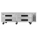 Koolmore KM-BR-724D 1-Section 2-Door Refrigerated Holding Cabinet, 72" W x 26" H, Steel, Temp 33-40°F 1 image