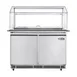Koolmore KM-RBT-48CSFG 48" 2 Doors Refrigerated Pizza Prep Table w/ Sneeze Guard  1 image