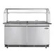 Koolmore KM-RBT-60CSFG 60" 2 Doors Refrigerated Pizza Prep Table w/ Sneeze Guard  1 image