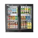 Koolmore BC-2DSW-BK Back Bar Cooler, Dual-Section 35"×20"×35" Black 7.4 Cu Ft Swing Doors, LED 1 image