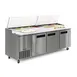 Koolmore KM-RPPS-3DSS 91" 3 Doors Refrigerated Pizza Prep Table w/ Built-in Cutting Board 1 image