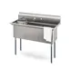 Koolmore KM-SC151514-N316 51" Three Compartment Sink, 15"Wx15"L Bowl Without Drainboard 1 image