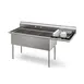 Koolmore KM-SC182414-24R3 81" Three Compartment Sink, 18"W x 24"L Bowl With Right-Hand Drainboard 1 image