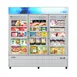 Koolmore MDF-3GD-52C-WH 80" 52 cu ft 3‑Section Glass Door Freezer, White, R290, 12 Shelves 1 image
