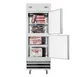 Koolmore RIF-1D-SSHD 29" 2-Half Solid Door Reach-In Freezer, Bottom Mount, 23 cu. ft., Stainless Steel 1 image