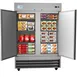 Koolmore RIF-2D-SS 54" 2-Solid Door Reach-In Freezer, Bottom Mounted, 47 cu. ft., Stainless Steel 1 image