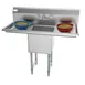 Koolmore SA151512-15B3FA 45" One Compartment Sink, 15"W x 15"L Bowl With 2 Drainboards 1 image
