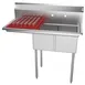Koolmore SB121610-16L3 43" Two Compartment Sink, 12"W x 16"L Bowl With Left-Hand Drainboard 1 image