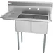 Koolmore SB141611-12L3 43" Two Compartment Sink, 14"W x 16"L Bowl With Left-Hand Drainboard 1 image