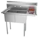 Koolmore SB141611-12R3 43" Two Compartment Sink, 14"W x 16"L Bowl With Right-Hand Drainboard 1 image