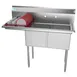 Koolmore SB151512-15L3 48" Two Compartment Sink, 15"W x 15"L Bowl With Left-Hand Drainboard 1 image