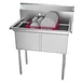 Koolmore SB151512-N3 36" Two Compartment Sink, 15"W x 15"L Bowl Without Drainboard 1 image