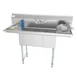 Koolmore SC101410-12B3FA 54" Three Compartment Sink, 10"W x 14"L Bowl With 2 Drainboards 1 image
