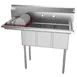 Koolmore SC101410-12L3 45" Three Compartment Sink, 10"W x 14"L Bowl With Left-Hand Drainboard 1 image