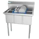 Koolmore SC101410-N3 45" Three Compartment Sink, 10"W x 14"L Bowl Without Drainboard 1 image